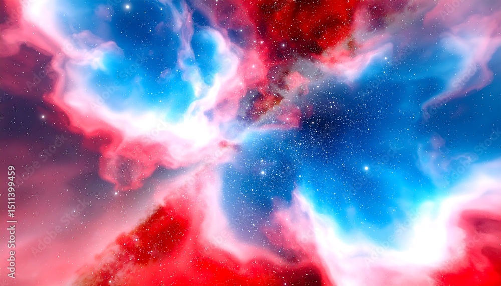 Aufkleber cosmic cloud of gas and dust in space.
