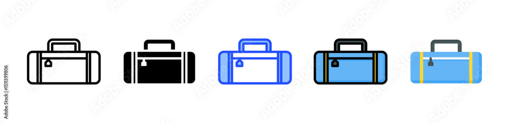 Poster bag icon collection with multiple styles