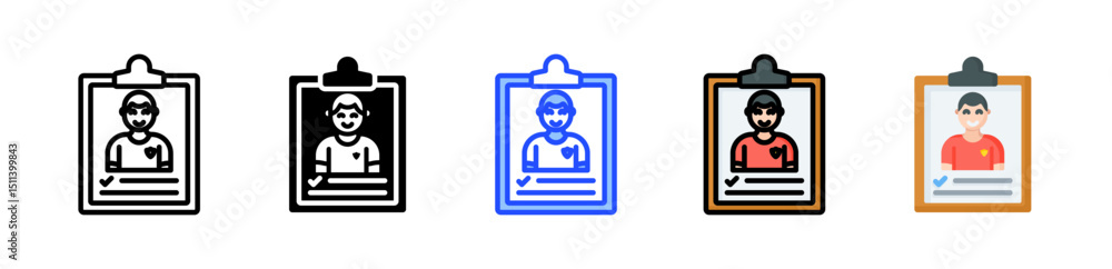 Poster information icon collection with multiple styles