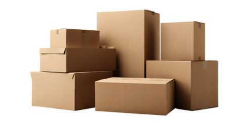 Stack of Variously Sized Wooden Blocks on a Black PNG Transparent Background