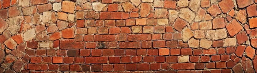 Obraz premium Rustic Red Brick Wall Texture, pattern , background
