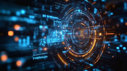 HUD-themed abstract rendering on a dark background