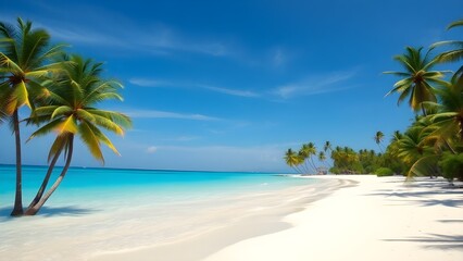 Fototapeta premium Tropical Beach with Crystal Blue Water