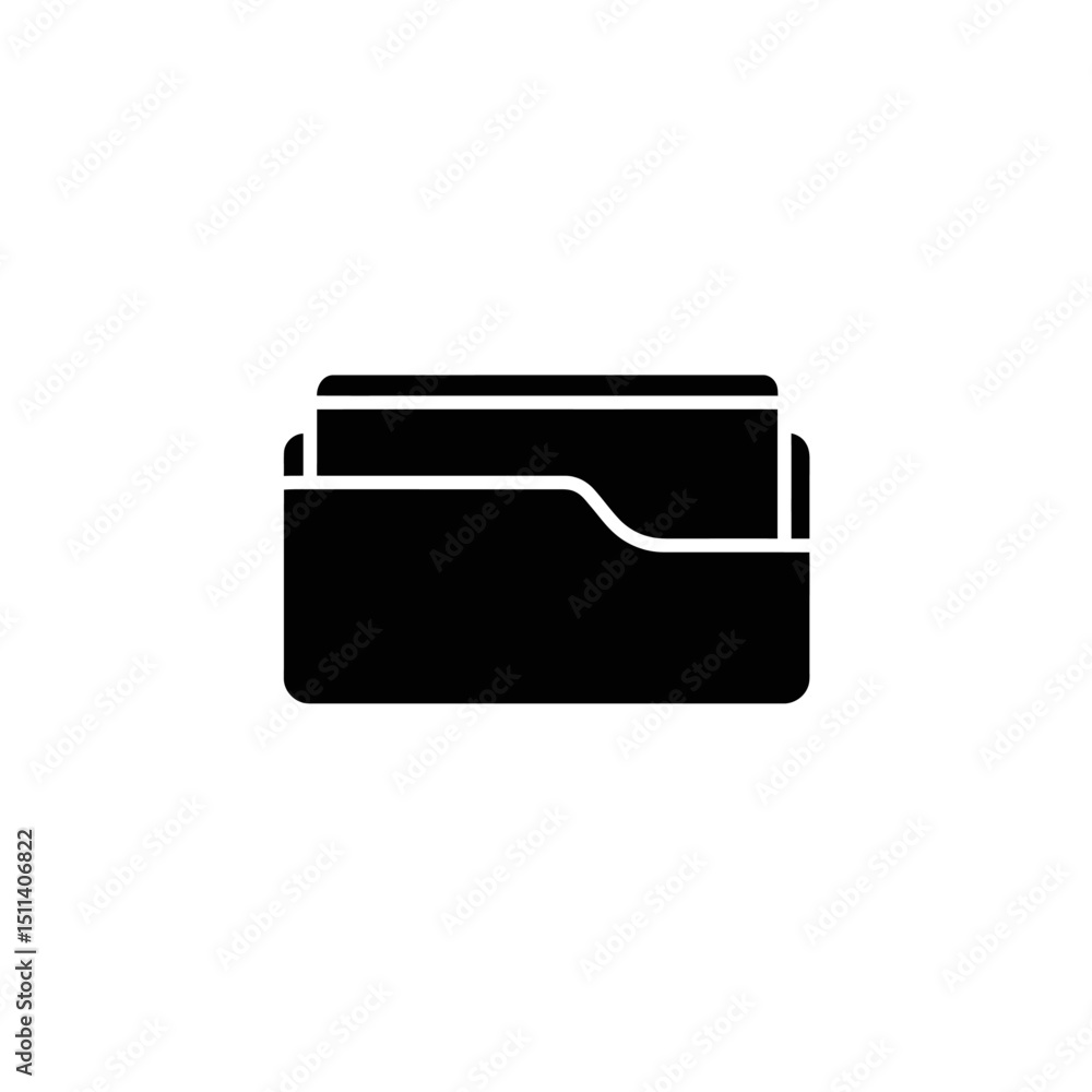 Poster organized digital files secure document storage and management icon