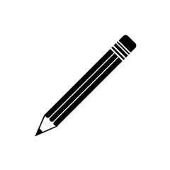 Simple Black Pencil Icon Vector Illustration for Design Projects, Websites, and Applications