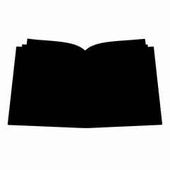 Open Book Silhouette A Simple, Elegant Illustration of Knowledge and Learning