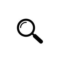 Magnifying Glass Icon Search, Zoom, Discover, Explore, Investigate - Vector Illustration