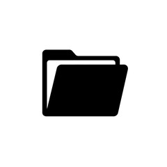 Black Folder Icon Simple, Clean, and Versatile Vector Graphic for Digital Organization