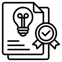 Project Approval line icon