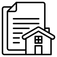 Housing Project line icon
