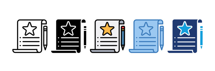 Wishlist Star Icon Element For Design