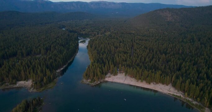 Aerial View of Scenic Mountain Landscape in Pacific Northwest