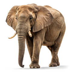 Obraz premium A clean full-body image of an African elephant with natural details and a calm stance.