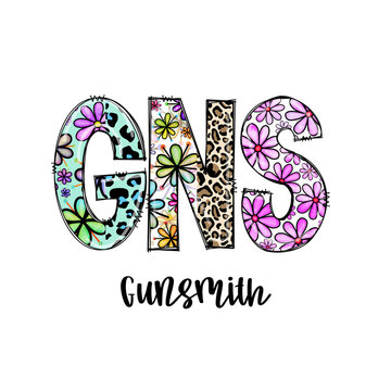 Colorful Floral and Leopard Print Design for GNS Gunsmith Apparel