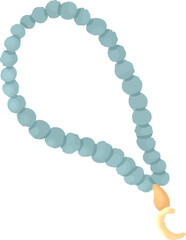 blue watercolor prayer beads 