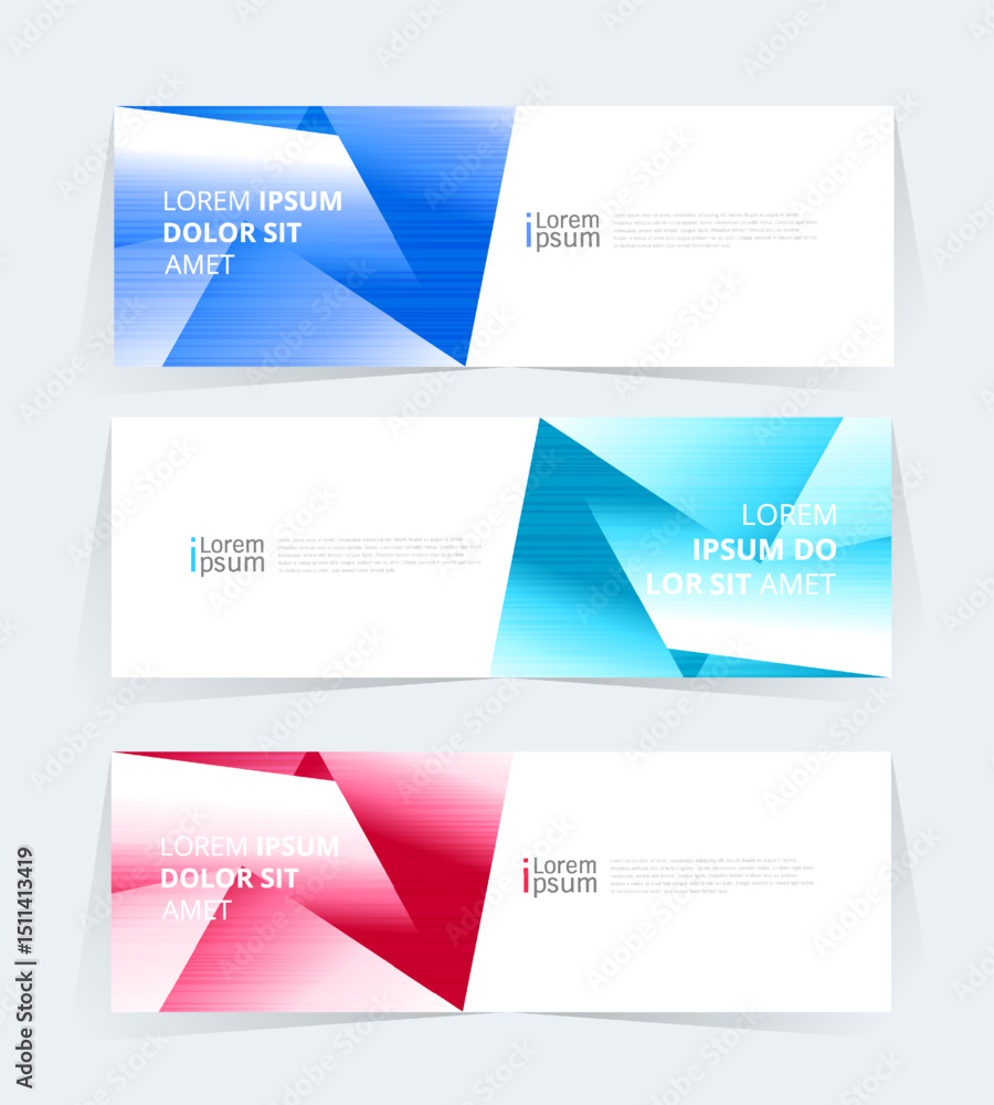 Wall mural geometric banner design with vector presentation template.