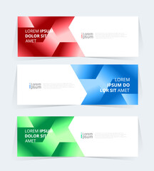 Geometric banner design with Vector presentation template.