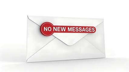 closed envelope with red notification badge showin