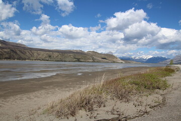 Low Water Of Lake Jasper, Jasper National Park, Alberta