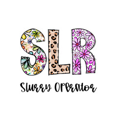 SLR Sassy Operator - Floral Leopard Print Design