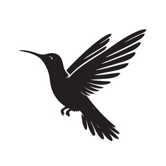Bird Silhouette vector art illustration. black bird vector design.