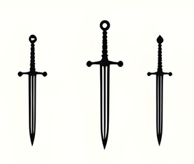 Sword icon, Sword vector, Sword illustration, Medieval sword, Fantasy sword, Warrior sword, Blade icon, Sharp sword, Combat sword, Sword silhouette, Sword outline, Realistic sword, Cartoon sword, Flat