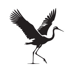 Bird Silhouette vector art illustration. black bird vector design.