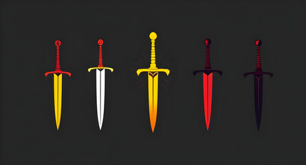 swords, battle swords, short sword, long sword, curved swords, scimitar set, gladiator swords, weapon set, sword collection, military swords, antique swords, steel swords, sharp swords, oriental sword