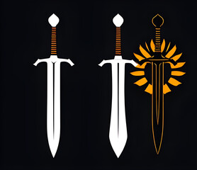 ancient swords, samurai swords, katana set, fencing swords, rapier set, broadsword vector, viking swords, knight swords, decorative swords, crossed swords, battle swords, short sword, long sword, curv
