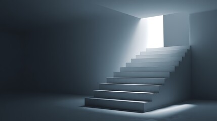 3d stairway upstairs stair success steps ladder business .
