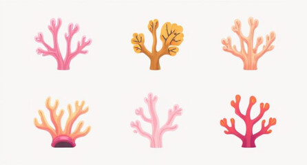 Fototapeta premium marine coral, ocean coral, tropical coral, coral silhouette, underwater coral, coral reef vector, coral design, coral element, coral illustration, coral art, coral branch, coral plant, coral logo, cor
