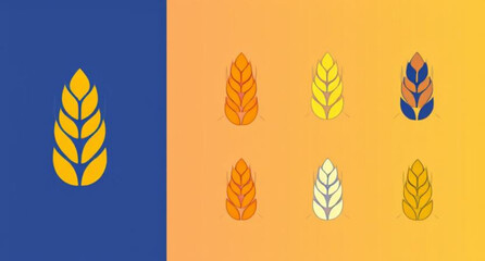 grains vector set