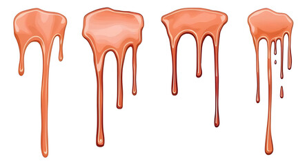 set of dripping paint