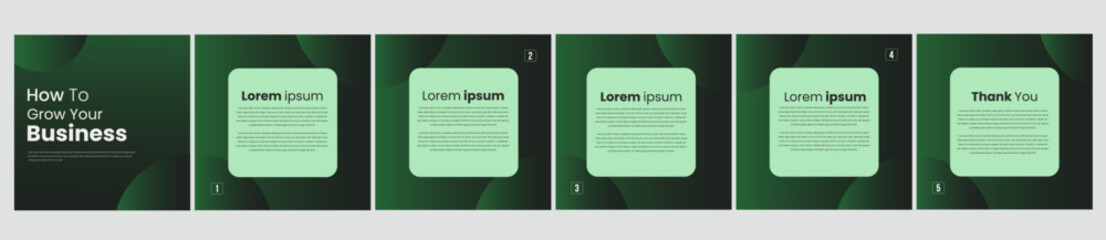 Modern Business Promotion Instagram Carousel Template – Vertical EPS Design