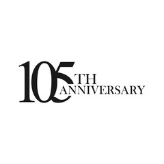 anniversary logo design, 105th anniversary, symbol, icon, party, logo design for 105th anniversary, vector, success, illustration, birthday, symbol, background, year, congratulations, greeting, invita