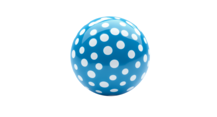 Polka Dot Sphere Bright Blue and White Pattern