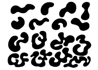 black and white Shape fluid ornaments