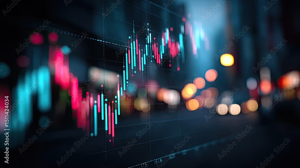 Aufkleber volume spike analysis with price and trend support concept. abstract financial chart showing stock m