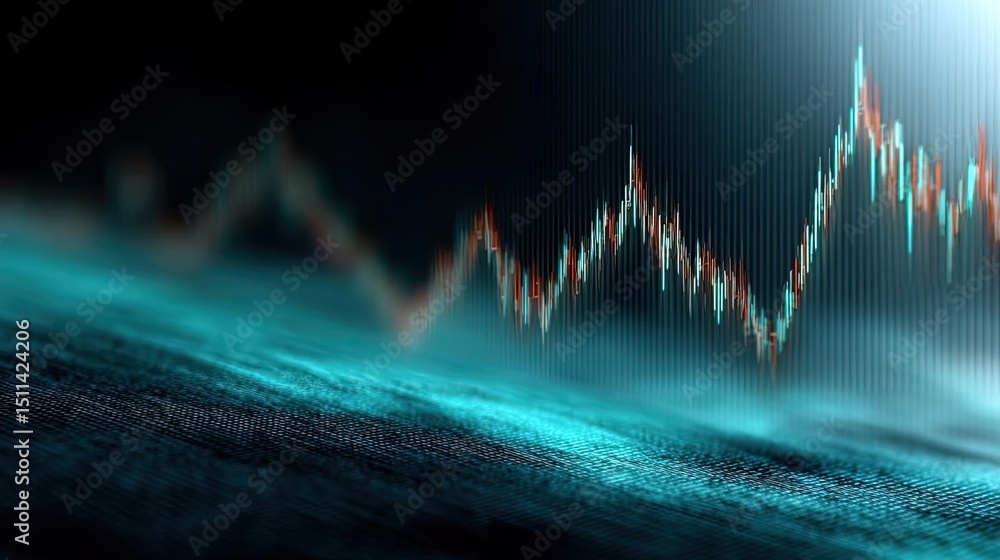 Poster volume spike analysis with price and trend support concept. abstract financial graph with dynamic ma