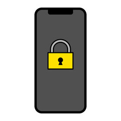 ロックしている画面のスマートフォン