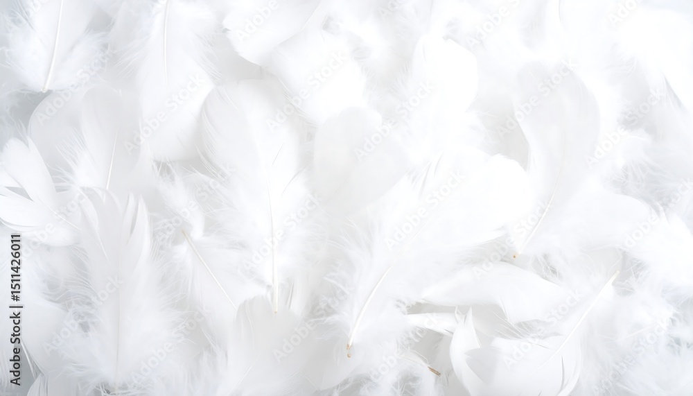 Aufkleber white feathers background with soft and fluffy.