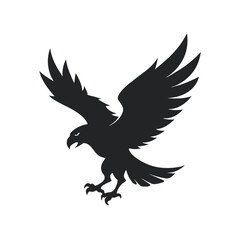 Eagle Diving In Hunting Motion