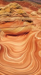 Fototapeta premium Layered sandstone landscape showcases natures artistry