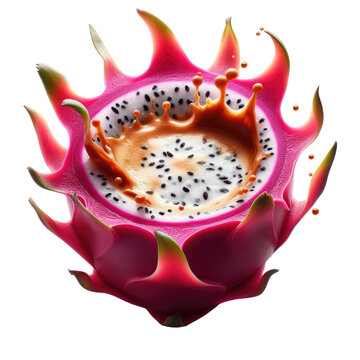Dragon Fruit With A White And Red Fles
