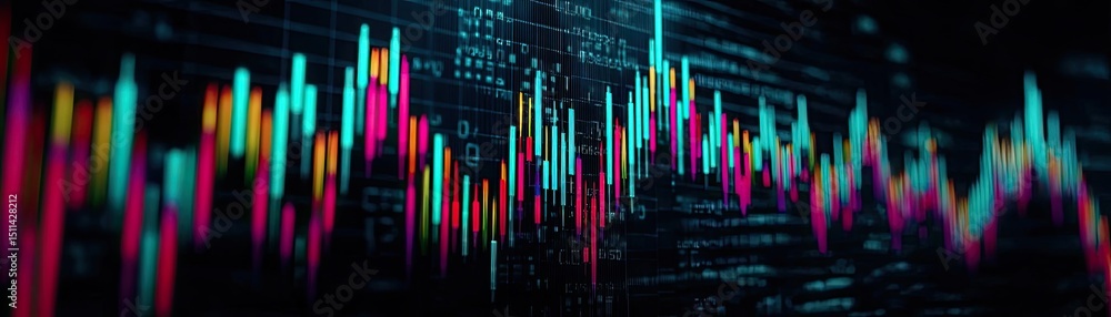 Poster Volume spike analysis with price and trend support concept. Colorful data visualization with dynamic chart for financial analysis.