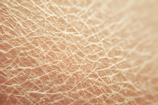 Close-up shot of dry, flaky skin, showing texture and cracks 