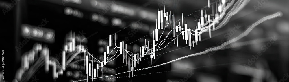 Poster volume spike analysis with price and trend support concept. abstract digital finance graph showing m