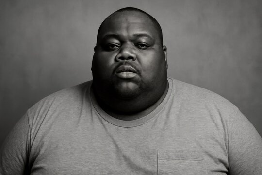 portrait of a young big black man