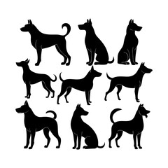 Dog Silhouettes Set