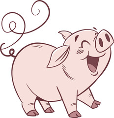 pink pig cartoon